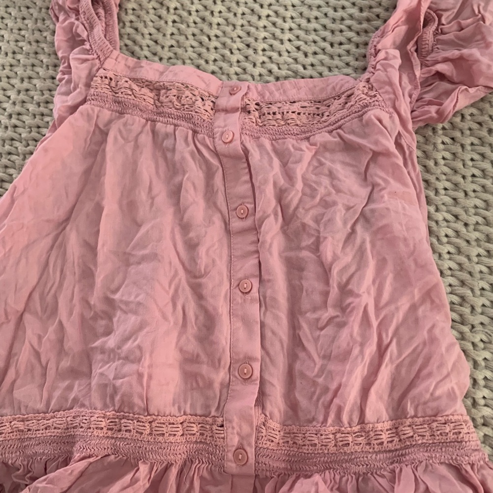 Lucky Brand Pink Button-Up Top